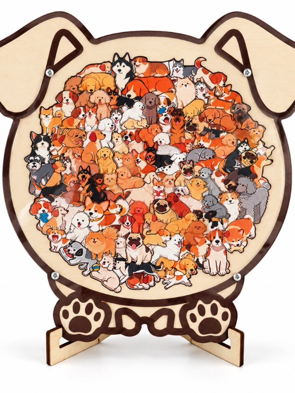Dog Wooden Puzzle with Display Stand